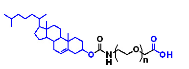 CHOL-PEG2000-COOH,胆固醇聚乙二醇羧基,Cholesterol-PEG-Acid CHOL-PEG2000-COOH,胆固醇聚乙二醇羧基,Cholesterol-PEG-Acid