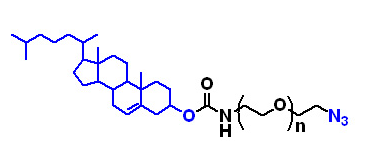 Cholesterol-PEG-Azide，胆固醇聚乙二醇叠氮，CHOL-PEG-N3，胆固醇PEG叠氮衍生物