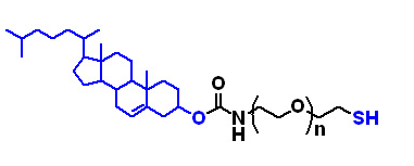 CHOL-PEG2000-SH,胆固醇聚乙二醇巯基,Cholesterol-PEG-Thiol CHOL-PEG2000-SH,胆固醇聚乙二醇巯基,Cholesterol-PEG-Thiol