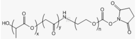 聚乳酸-羟基乙酸共聚物-聚乙二醇-活性酯 PLGA-PEG-NHS Poly(lactic-co-glycoclic acid)-PEG-NHS 聚乳酸-羟基乙酸共聚物-聚乙二醇-活性酯 PLGA-PEG-NHS Poly(lactic-co-glycoclic acid)-PEG-NHS