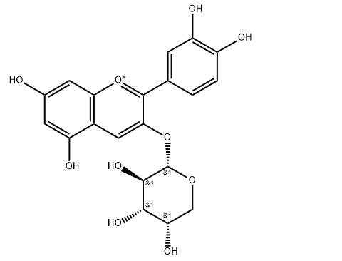 ROS活化氧CAS:792868-19-0,Cyanidin 3-O-arabinoside,矢车菊素-3-O-阿拉伯糖苷 ROS活化氧CAS:792868-19-0,Cyanidin 3-O-arabinoside,矢车菊素-3-O-阿拉伯糖苷