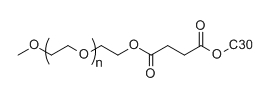 mPEG-NH-SA-OC30；mPEG-NH2+丁二酸酯+C30（醇）直接成酯