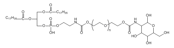 DSPE-PEG-Glucose 二硬脂酰基磷脂酰乙醇胺-聚乙二醇-葡糖糖