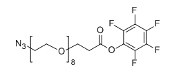 N3-PEG8-PFP ester;N3-PEG8-PFP;分子式：  C25F5H36N3O10