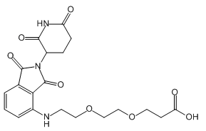 Pomalidomide-PEG2-COOH，2140807-17-4，泊马度胺-二聚乙二醇-丙酸