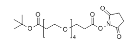 CAS ： 1835759-75-5；OtBu-PEG4-SPA；丙酸叔丁酯-四聚乙二醇-丙酸琥珀酰亚胺酯