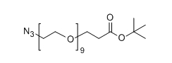 N3-PEG9-CH2CH2COOtBu；分子式： C25H49N3O11