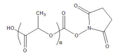 HO-PLLA-NHS，端活性酯左旋聚乳酸，活性酯化PLLA