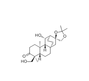  CAS ：2056274-46-3   ent-11β,18-Dihydroxy-16α,17-isopropylidenedioxyatisan-3-one 