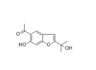  CAS ：173992-05-7   5-Acetyl-6-hydroxy-2-(1-hydroxy-1-methylethyl)benzofuran 