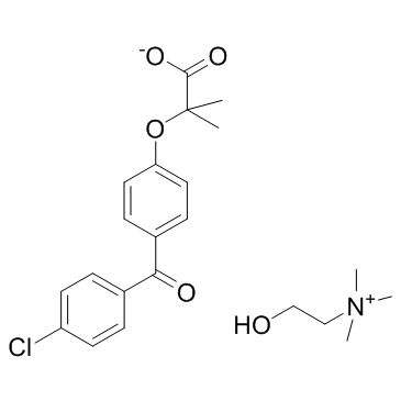 CAS:856676-23-8	Choline Fenofibrate	非诺贝特酸胆碱盐    中试供应