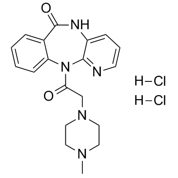 CAS:29868-97-1	Pirenzepine (dihydrochloride)	盐酸哌仑西平    新药中间体工艺  
