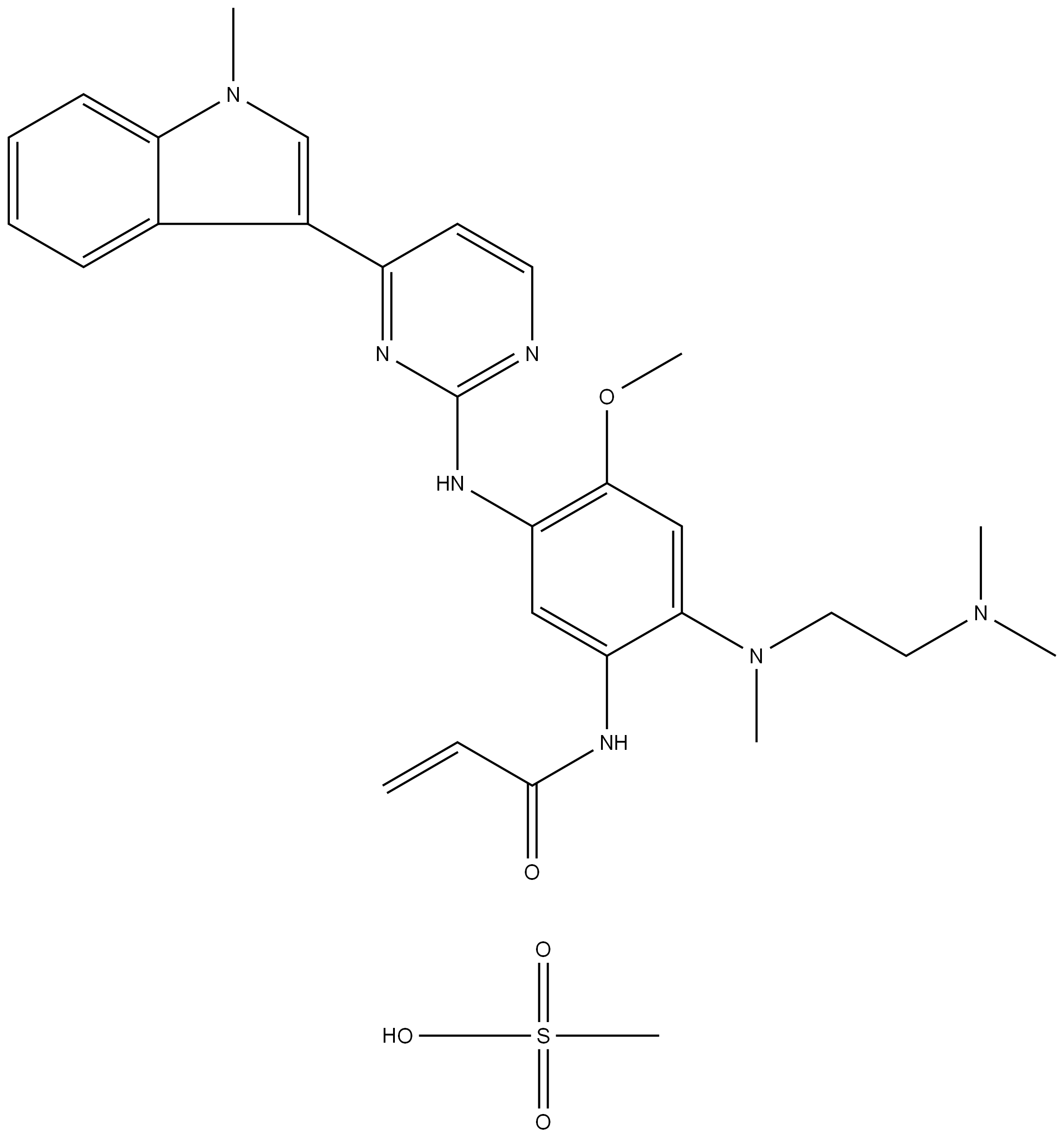 CAS:2070014-82-1	Osimertinib (dimesylate)	奥希替尼二甲磺酸盐   KG级