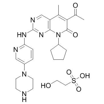 CAS:827022-33-3	Palbociclib (isethionate)	帕博西尼羟乙基磺酸盐   KG级