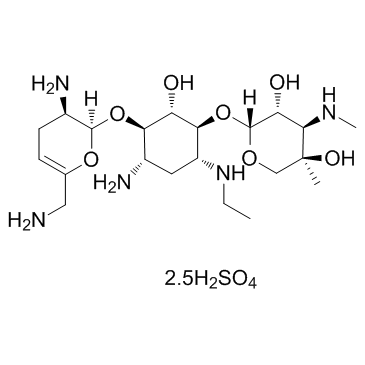 CAS:56391-57-2	Netilmicin (sulfate)	奈替米星硫酸盐  中试供应 