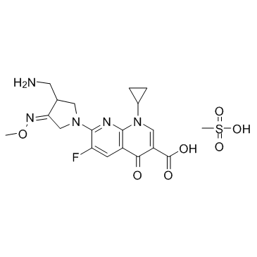 CAS:210353-53-0	Gemifloxacin (mesylate)	甲磺酸吉米沙星     新药中间体KG级