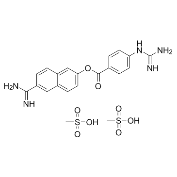 CAS:82956-11-4	Nafamostat (mesylate)	甲磺酸萘莫司他     规模供应