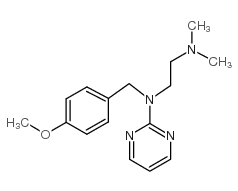 CAS:91-85-0	Thonzylamine	 N1-(4-甲氧基苄基)-N2,N2-二甲基-N1-(嘧啶-2-基)乙烷-1,2-二胺   公斤级  