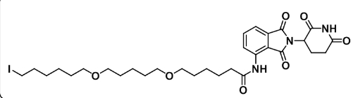 CAS  : 1835705-76-4     Pomalidomide-6-5-6-I      泊马度胺-C6-PEG1-C3-PEG1-丁基碘  