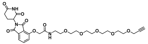 Thalidomide-O-amido-PEG5-Propargyl     沙利度胺-O-酰胺-五聚乙二醇-炔