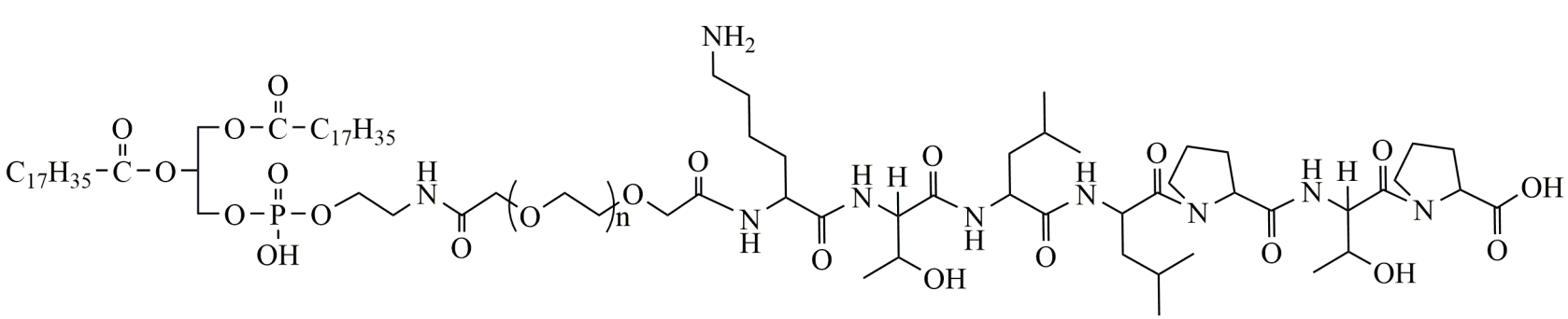 KTLLPTP肽修饰磷脂-聚乙二醇共聚物，DSPE-PEG₂K-KTLLPTP