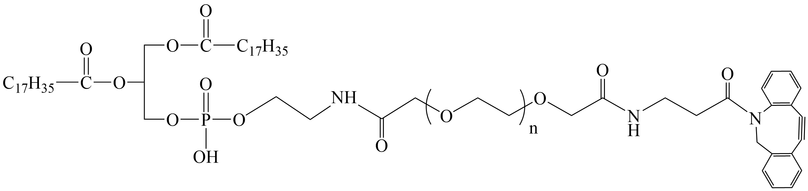 DSPE-PEG-DBCO，磷脂-聚乙二醇-二苯基环辛炔