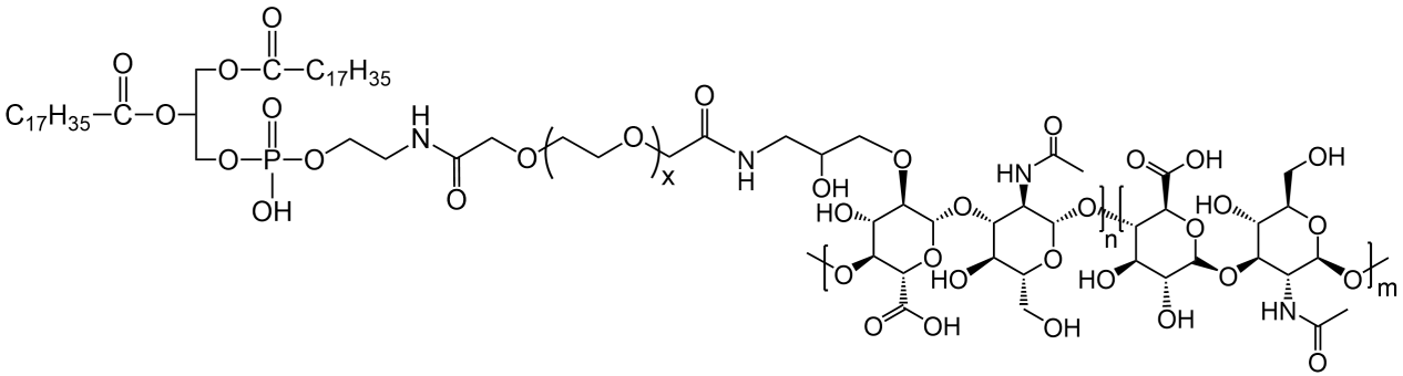 DSPE-PEG2000-HA，透明质酸修饰磷脂-聚乙二醇共聚物