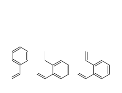 二乙烯基苯与磺化(苯乙烯和乙烯基乙苯)的聚合物	 