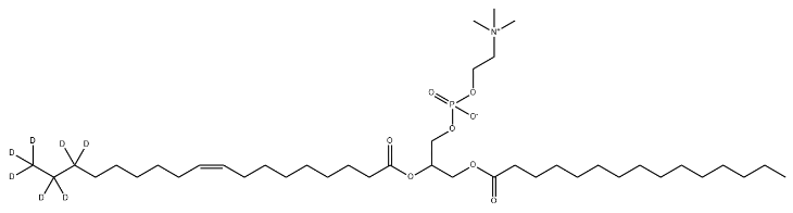 15:0-18:1-d7-PC，CAS:2097561-16-3，1-十五酰基-2-油酰基(d7)-sn-甘油-3-磷酸胆碱