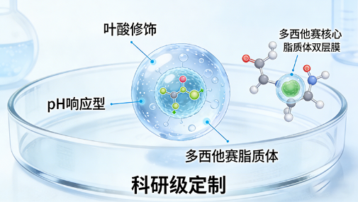 叶酸修饰pH响应型多西他赛脂质体