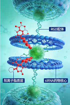 RGD靶向阳离子siRNA载药脂质体