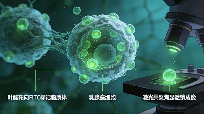 定制叶酸靶向FITC标记脂质体
