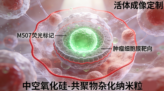 M507+肿瘤细胞膜靶向中空氧化硅-共聚物杂化纳米粒（活体成像定制）