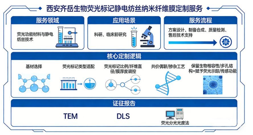 静电纺丝纳米纤维膜定制合成-西安齐岳生物提供