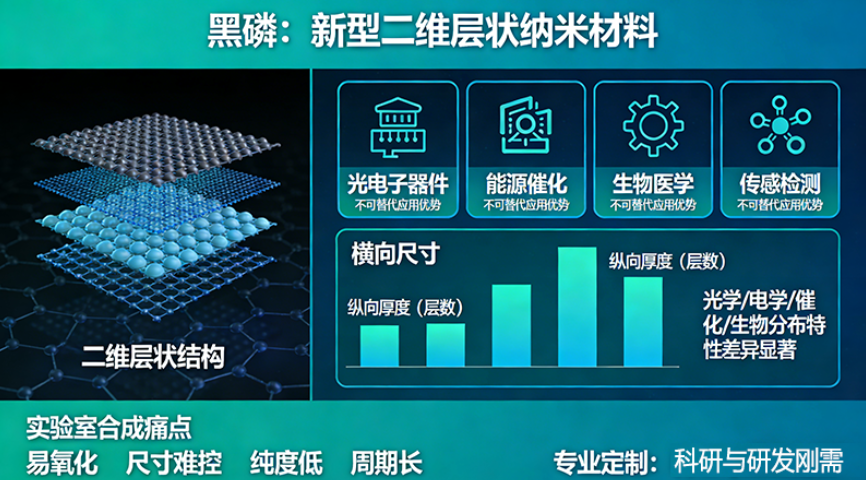 黑磷纳米材料定制策略丨不同尺寸